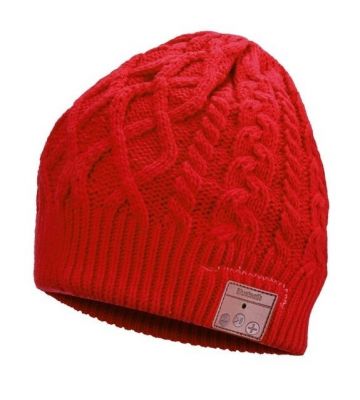 Bluetoothmuts - muziekmuts - music beanie – rood